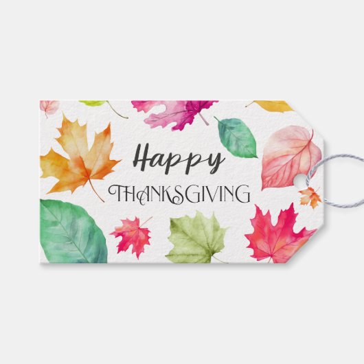 Happy Thanksgiving Cadeaulabel (Voorkant (Horizontaal))
