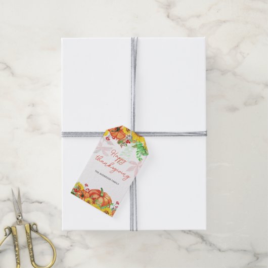 Happy Thanksgiving Cadeaulabel (Met Touw)