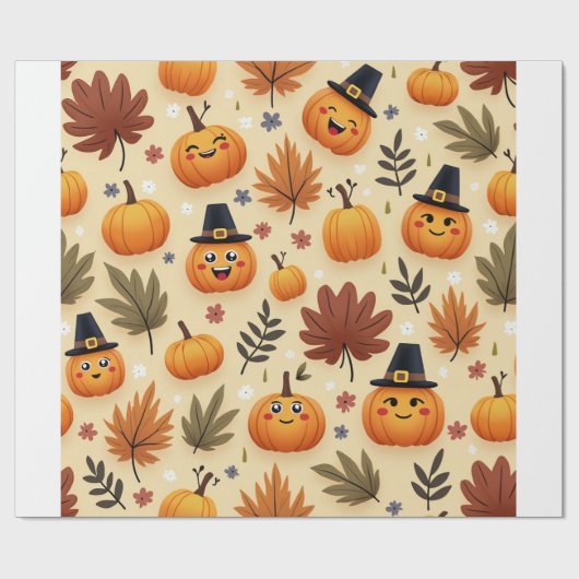 Happy Thanksgiving Cadeaupapier (Vlak)