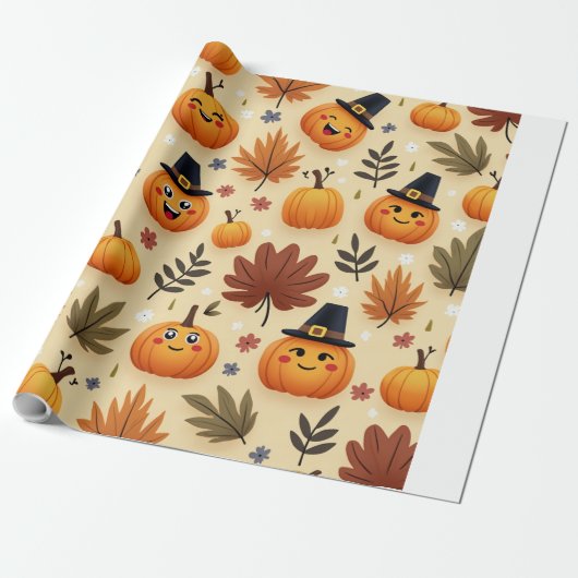 Happy Thanksgiving Cadeaupapier (Uitgerold)