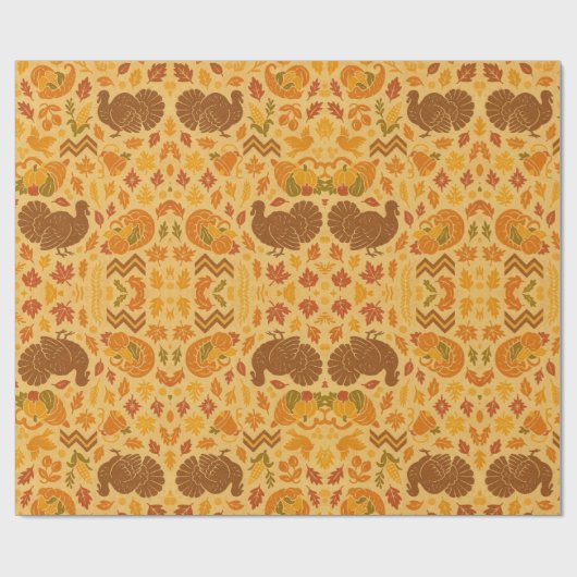 Happy Thanksgiving Cadeaupapier (Vlak)