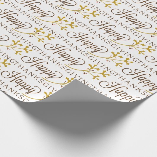 Happy Thanksgiving Cadeaupapier (Hoek)