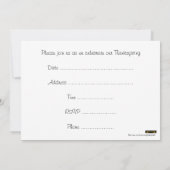 Happy Thanksgiving Canada met vlag en kalkoen Kaart (Achterkant)