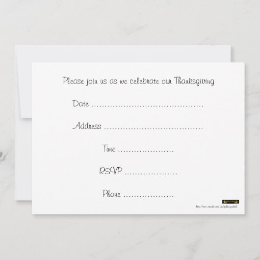 Happy Thanksgiving Canada met vlag en kalkoen Kaart (Achterkant)