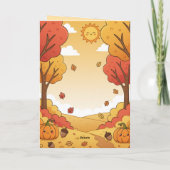 Happy Thanksgiving Card for Kids Kaart (Achterkant)