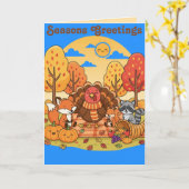 Happy Thanksgiving Card for Kids Kaart (Gele Bloem)