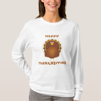Happy Thanksgiving cartoon kalkoenen t-shirt LS