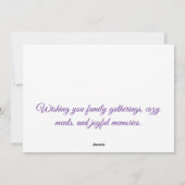 Happy Thanksgiving Cartoon Rat in Pumpkin Feestdagenkaart (Achterkant)