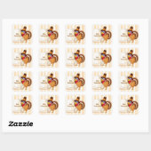 Happy Thanksgiving Cartoon Turkije Stickers (Vel)