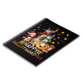 Happy Thanksgiving Cat Happy Hanksmas Cats Notitieboek (Linkerzijde)