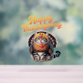 Happy Thanksgiving Cat Turkey Day Herfst Classic T Acryl Bord (Neutraal)