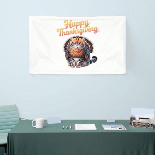 Happy Thanksgiving Cat Turkey Day Herfst Classic T Spandoek (Beurs)