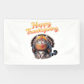 Happy Thanksgiving Cat Turkey Day Herfst Classic T Spandoek (Horizontaal)