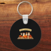 Happy Thanksgiving Cats Dinner Feast Fall Men Wome Sleutelhanger (Voorkant)