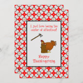 Happy Thanksgiving Center of Attention Turkije Feestdagenkaart (Voorkant / Achterkant)