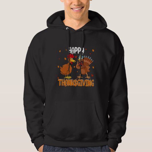 Happy Thanksgiving Chicken Hoodie (Voorkant)
