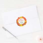 Happy Thanksgiving Classic Round Sticker (Envelop)