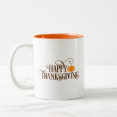 Happy Thanksgiving Coffee Mug Tweekleurige Koffiemok (Links)