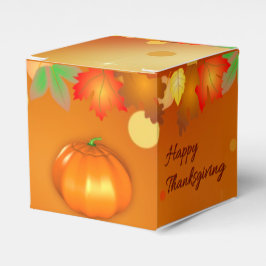 Happy Thanksgiving Colorful Autumn Leaves Bedankdoosjes