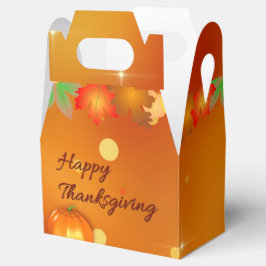 Happy Thanksgiving Colorful Autumn Leaves Bedankdoosjes