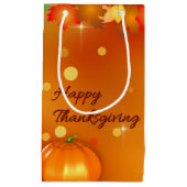 Happy Thanksgiving Colorful Autumn Leaves Klein Cadeauzakje (Voorkant)