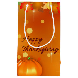 Happy Thanksgiving Colorful Autumn Leaves Klein Cadeauzakje