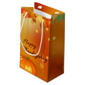 Happy Thanksgiving Colorful Autumn Leaves Klein Cadeauzakje (Achterkant Gekanteld)