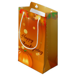 Happy Thanksgiving Colorful Autumn Leaves Klein Cadeauzakje