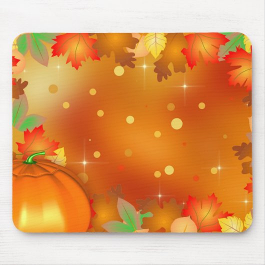 Happy Thanksgiving Colorful Autumn Leaves Muismat (Voorkant)