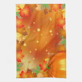 Happy Thanksgiving Colorful Autumn Leaves Theedoek (Verticaal)