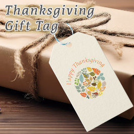 Happy Thanksgiving Colorful Fall Leaves Cadeaulabel