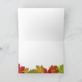 Happy Thanksgiving Colorful Maple Leaves Feestdagen Kaart (Binnen)