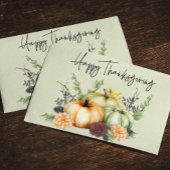 Happy Thanksgiving Colorful Waterverf Pumpkin Briefkaart