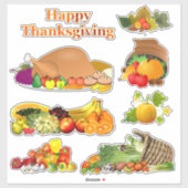 Happy Thanksgiving Contour Sticker (Vel)