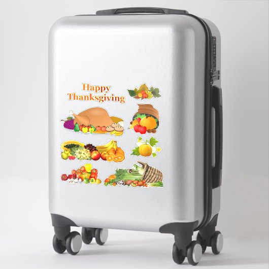 Happy Thanksgiving Contour Sticker (Koffer)