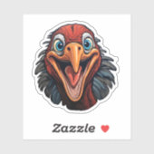 Happy Thanksgiving Cool Cartoon Funny Turkije Gezi Sticker (Vel)