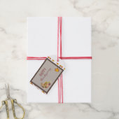 Happy Thanksgiving Cornucopia Basket Fall Leaves Cadeaulabel (Met Touw)