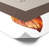 Happy Thanksgiving Cornucopia Basket Fall Leaves Poster (Hoek)