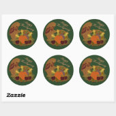 Happy Thanksgiving Cornucopia Groene Stickers (Vel)