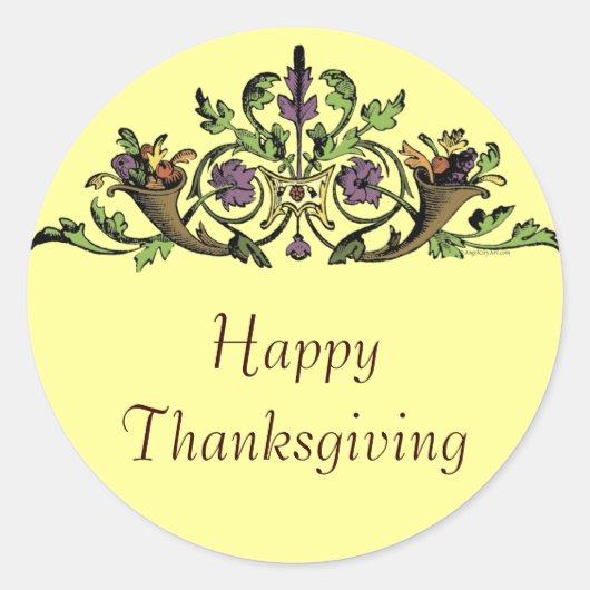 Happy Thanksgiving  Cornucopia LG Sticker (Voorkant)