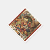 Happy Thanksgiving Cornucopia Napkins Servet (Hoek)
