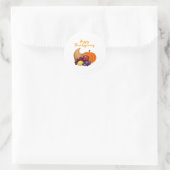 Happy Thanksgiving Cornucopia-ontwerp Ronde Sticker (Tas)