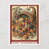 Happy Thanksgiving Cornucopia Postcard Briefkaart (Voorkant)