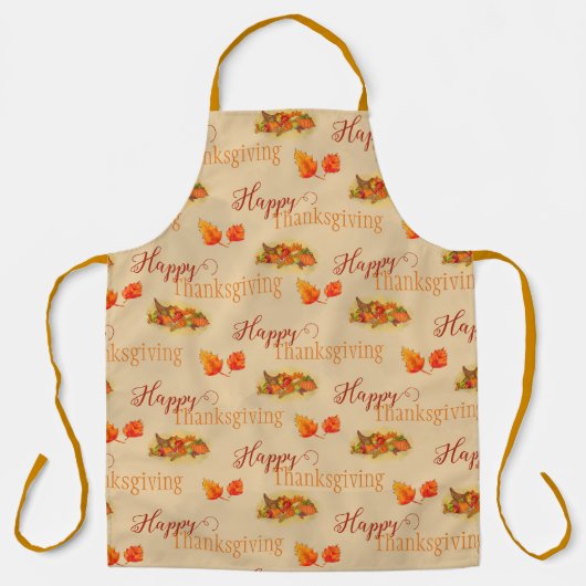 Happy Thanksgiving Cornucopia Schort (Voorkant)