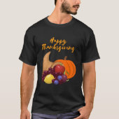 Happy Thanksgiving Cornucopia T-shirt (Voorkant)