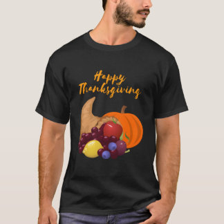 Happy Thanksgiving Cornucopia T-shirt