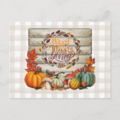 Happy Thanksgiving Country Harvest Rustic Feestdagenkaart (Voorkant)