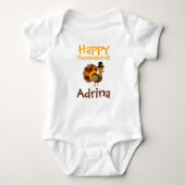 Happy Thanksgiving Custom Baby Tutu Bodysuit (Voorkant)