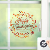 Happy Thanksgiving Custom Company Autumn Leaf Raamsticker (Huis)