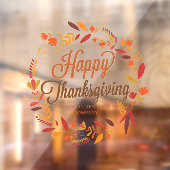 Happy Thanksgiving Custom Company Autumn Leaf Raamsticker (Vel 2)